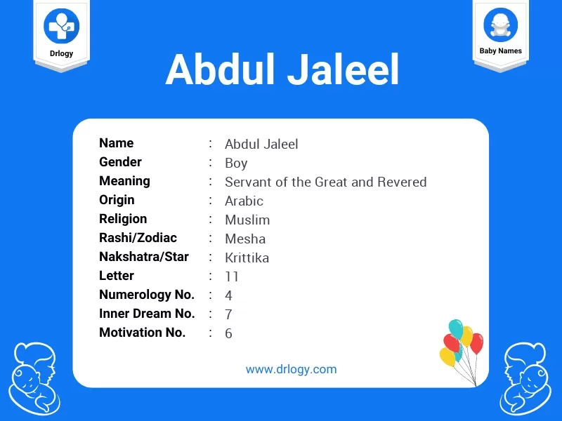 Abdul Jaleel Name Meaning